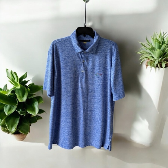 Greg Norman Collection Blue Polo Shirt Classic Design - Picture 1 of 3